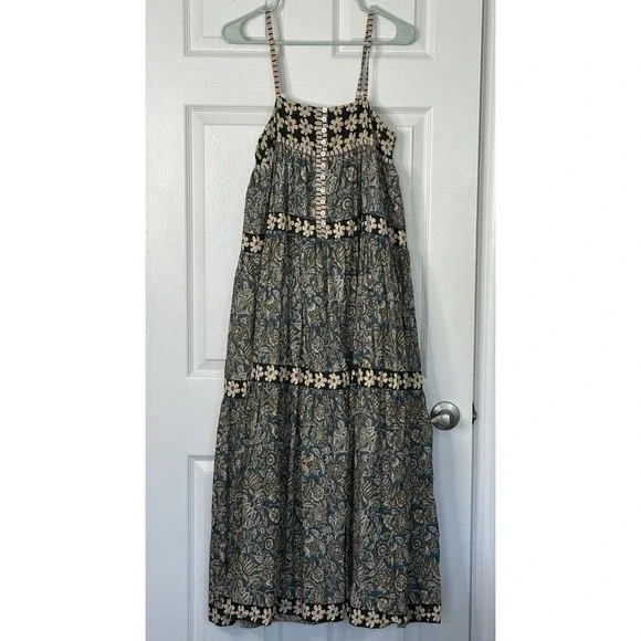 Natural Life Womens Floral Print Boho Maxi Sun Dress Cotton Lined Size Small - Picture 2 of 12